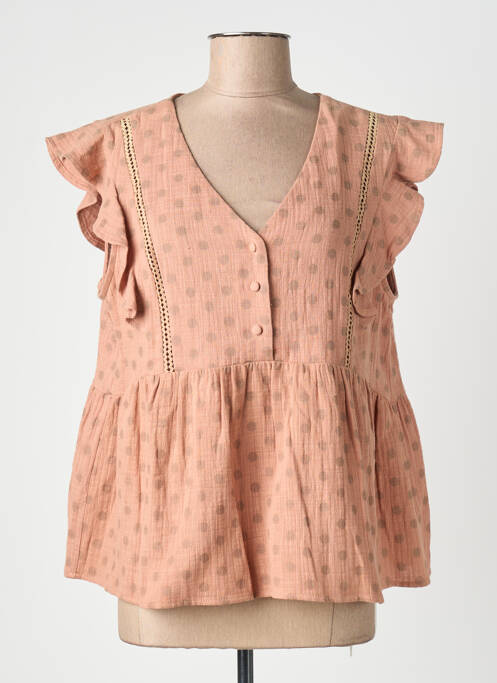 Blouse imprimé fantaisie sans manche rose ARTLOVE femme
