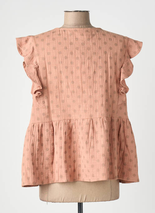 Blouse imprimé fantaisie sans manche rose ARTLOVE femme