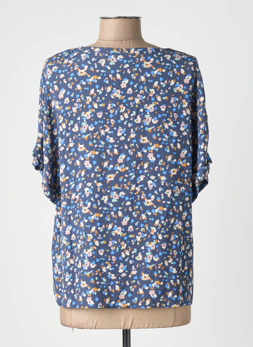 Top imprimé fantaisie manches courtes bleu I.CODE (By IKKS) femme