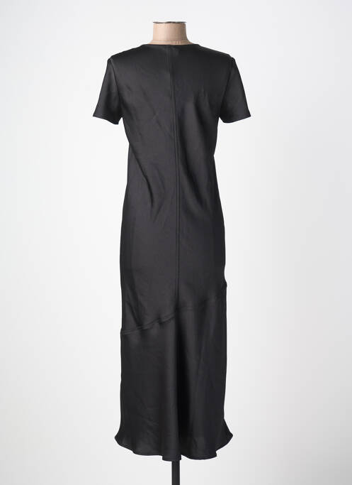 Robe longue manches courtes manches courtes noir IKKS femme