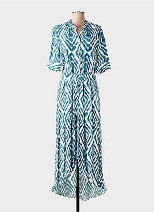 Robe longue imprimé fantaisie manches courtes bleu SCOTCH & SODA femme