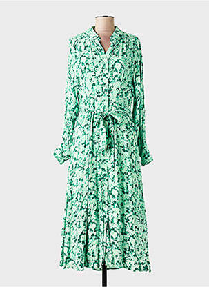 Robe longue manches longues manches longues vert SELECTED femme