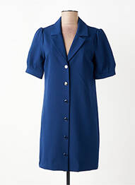 Robe courte manches courtes manches courtes bleu I.CODE (By IKKS) femme