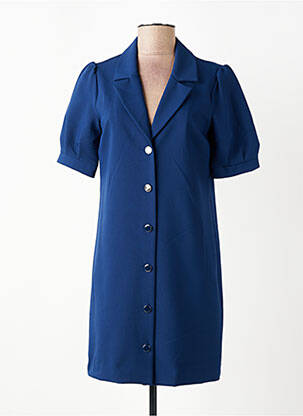 Robe courte manches courtes manches courtes bleu I.CODE (By IKKS) femme