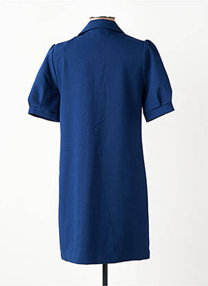 Robe courte manches courtes manches courtes bleu I.CODE (By IKKS) femme