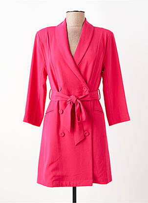 Robe courte manches longues manches longues rose SUNCOO femme