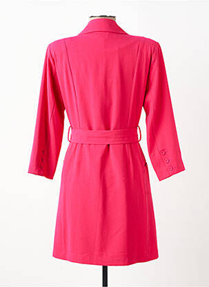 Robe courte manches longues manches longues rose SUNCOO femme