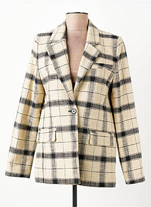 Blazer coupe cintrée beige SELECTED femme