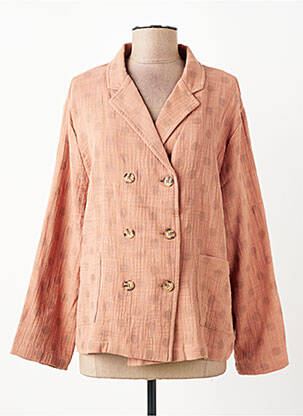 Veste casual col chemisier orange ARTLOVE femme