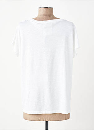 T-shirt sérigraphie floquée manches courtes blanc ONE TEE femme