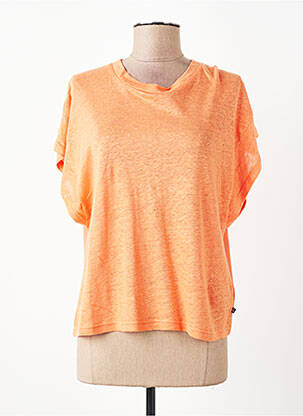 T-shirt coupe droite manches courtes orange LE TEMPS DES CERISES femme