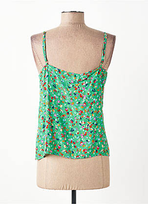 Top tissage crêpe fines bretelles vert I.CODE (By IKKS) femme
