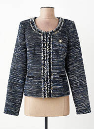 Veste casual col rond bleu SCOTCH & SODA femme