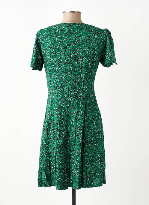 Robe courte manches courtes manches courtes vert IKKS femme