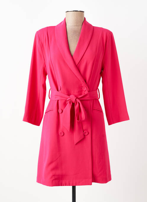 Robe courte manches longues manches longues rose SUNCOO femme