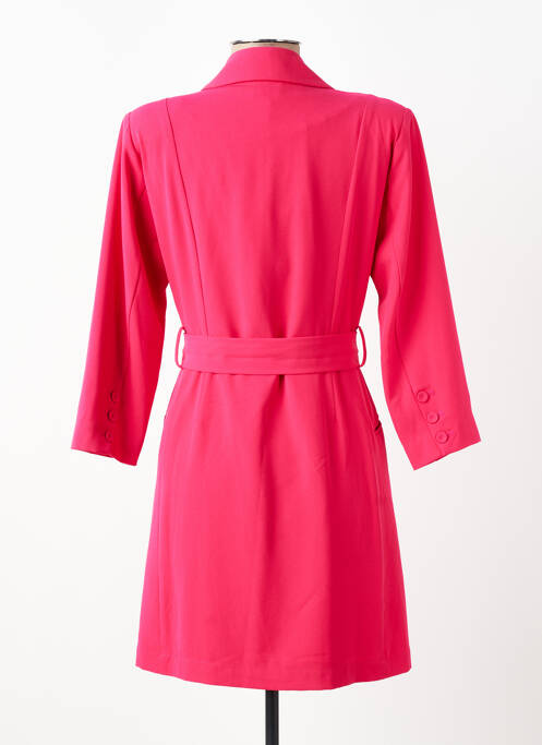 Robe courte manches longues manches longues rose SUNCOO femme