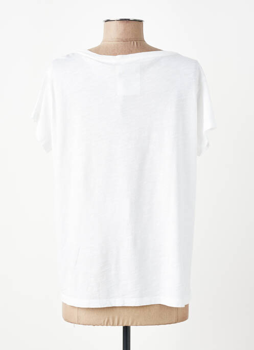 T-shirt sérigraphie floquée manches courtes blanc ONE TEE femme