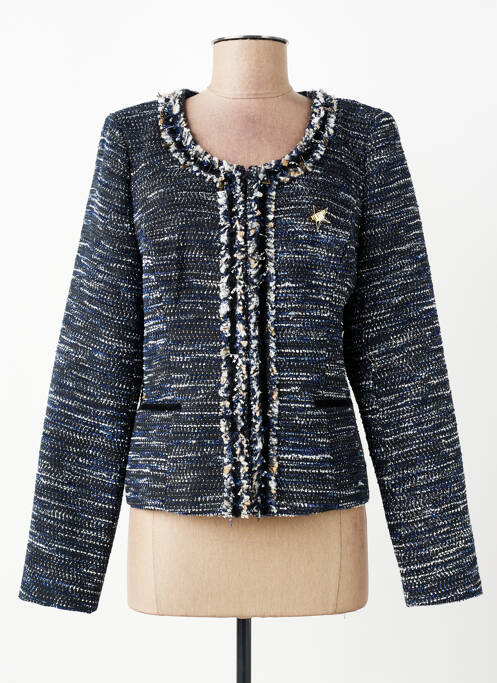 Veste casual col rond bleu SCOTCH & SODA femme