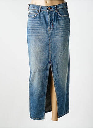 Jupe mi-longue stretch bleu SCOTCH & SODA femme