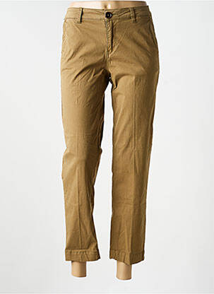 Pantalon chino tissage popeline taille normale vert MKT STUDIO femme