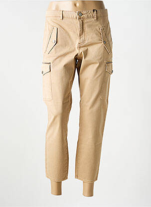 Pantalon cargo slim taille normale beige IKKS femme