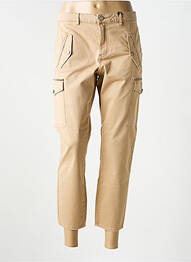 Pantalon cargo tissage popeline taille normale beige IKKS femme
