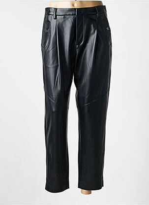 Pantalon chino fermeture zippée sous rabat avec crochet taille normale noir IKKS femme