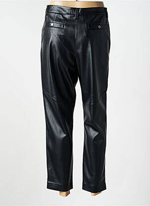 Pantalon chino fermeture zippée sous rabat avec crochet taille normale noir IKKS femme