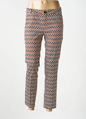 Pantalon chino tissage popeline taille normale marron MKT STUDIO femme