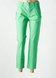 Pantalon chino fermeture zippée sous rabat boutonné taille normale vert SELECTED femme