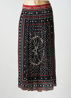 Jupe longue tissage crêpe noir MKT STUDIO femme