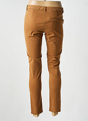 Pantalon chino tissage popeline taille normale marron I.CODE (By IKKS) femme