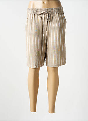 Bermuda taille élastique taille normale beige SELECTED femme