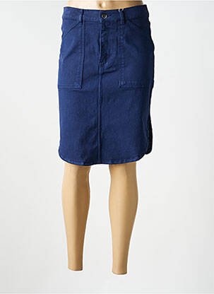 Jupe mi-longue taille haute bleu ACQUAVERDE femme