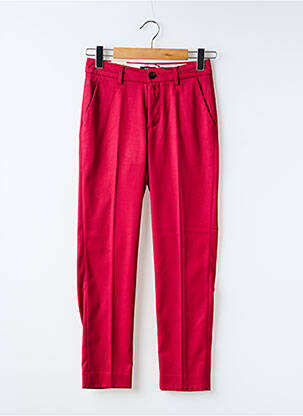 Pantalon chino fermeture zippée sous rabat boutonné taille normale rouge SCOTCH & SODA femme