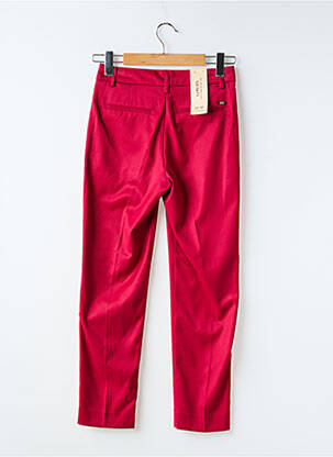 Pantalon chino fermeture zippée sous rabat boutonné taille normale rouge SCOTCH & SODA femme