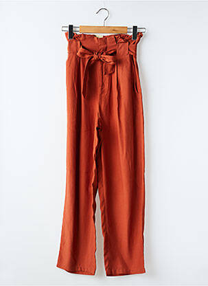 Pantalon droit coupe carotte taille haute orange SCOTCH & SODA femme