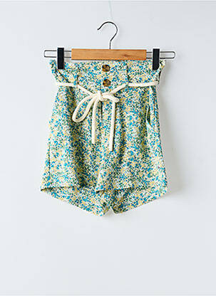 Short taille à pinces taille haute bleu LE TEMPS DES CERISES femme
