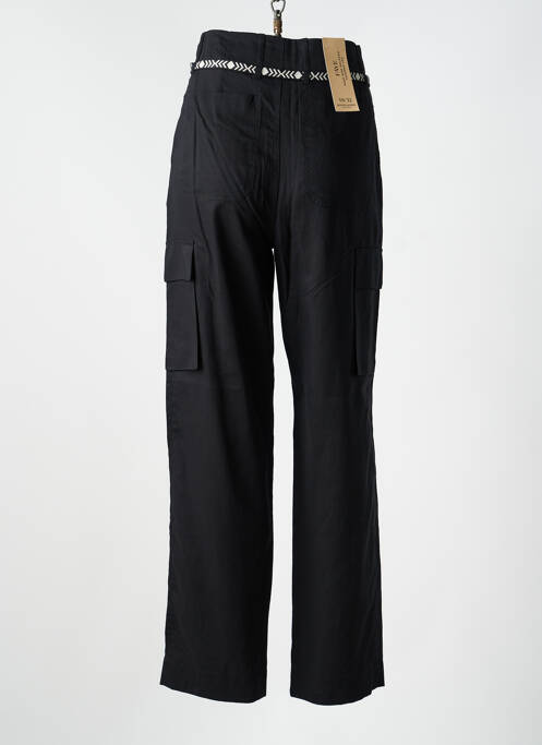 Pantalon droit tissage crêpe taille haute noir SCOTCH & SODA femme