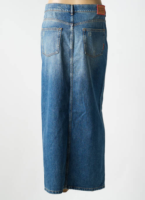Jupe mi-longue coupe droite bleu SCOTCH & SODA femme