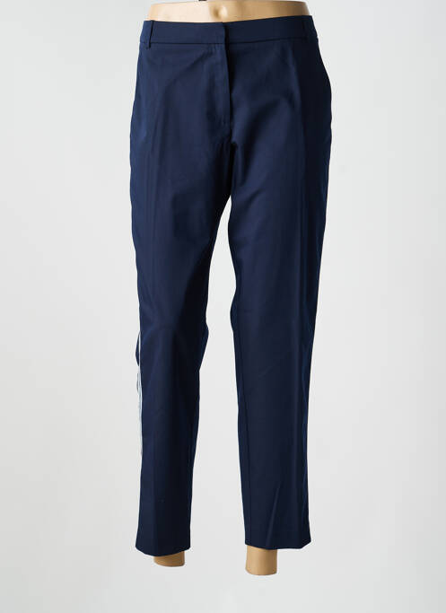 Pantalon chino broderie galons latéraux taille normale bleu IKKS femme