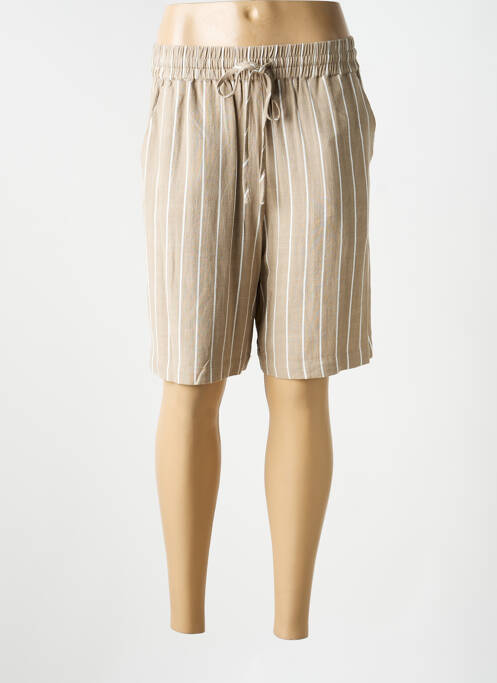 Bermuda taille élastique taille normale beige SELECTED femme