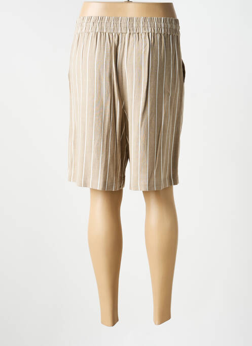 Bermuda taille élastique taille normale beige SELECTED femme