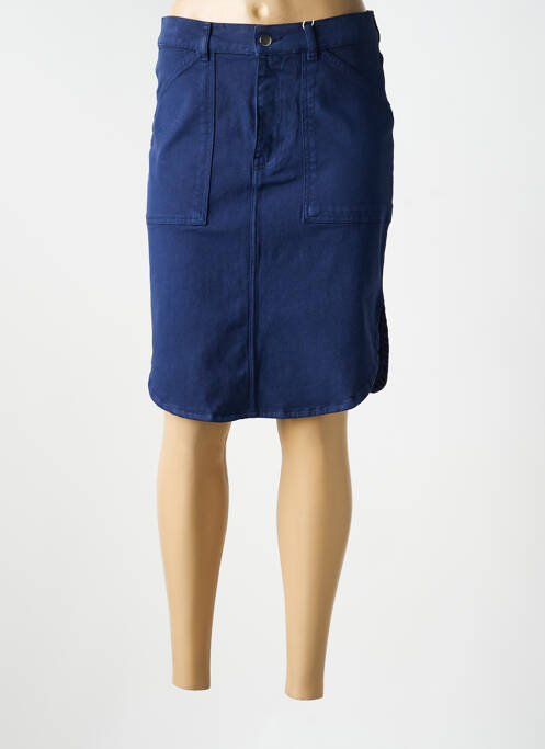Jupe mi-longue taille haute bleu ACQUAVERDE femme