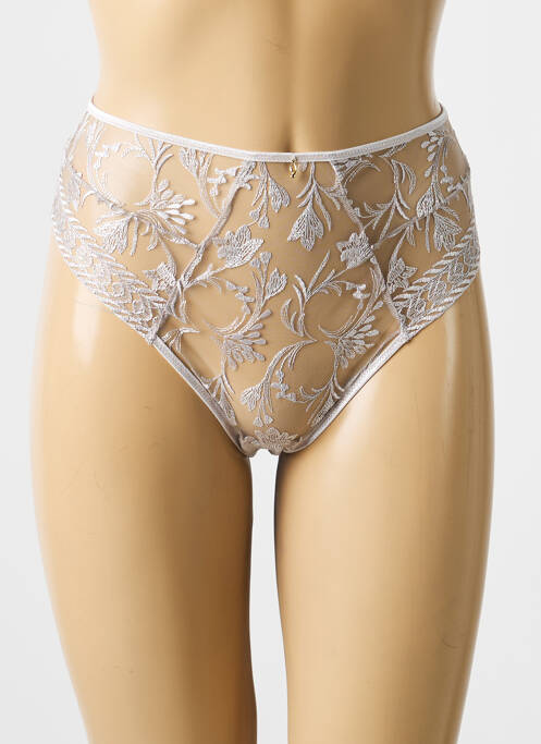 Tanga légère et transparente gris AUBADE femme