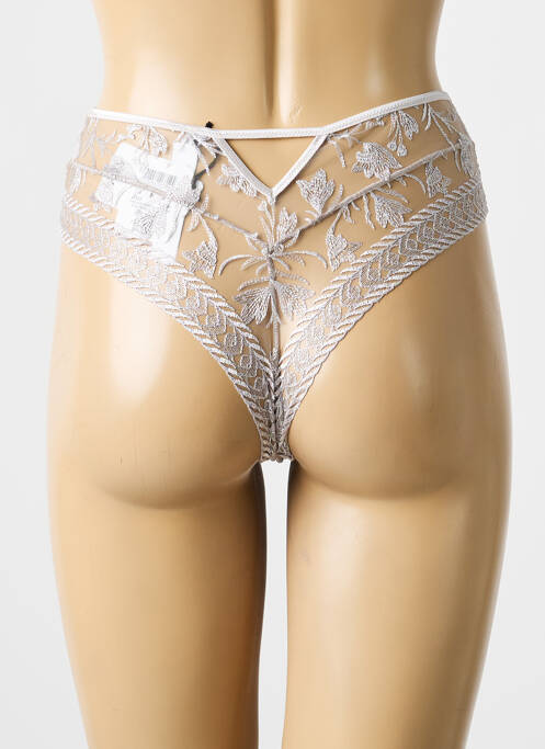 Tanga légère et transparente gris AUBADE femme