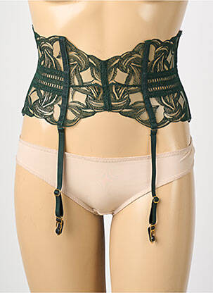 Guêpière/porte-jarretelle fermeture agrafe vert AUBADE femme
