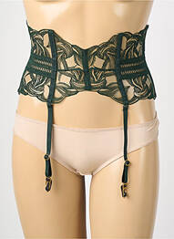 Guêpière/porte-jarretelle fermeture agrafe vert AUBADE femme