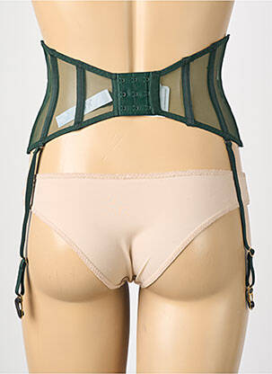 Guêpière/porte-jarretelle fermeture agrafe vert AUBADE femme