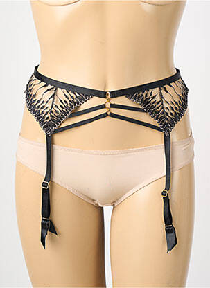 Guêpière/porte-jarretelle broderie noir AUBADE femme